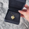 Vintage Italian 14k Yellow Gold Textured Heart Locket Pendant - Video showing the piece