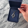 Vintage 14k White & Rosy Yellow Gold .91cttw Diamond Superb Glittering Heart And Arrow Pendant - Video showing the piece
