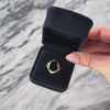 Vintage 10k Yellow Gold Onyx Dramatic Dark Oval Ring - Video showing the piece