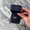 Vintage 10k Yellow Gold .51ct Ruby Blue Sapphire Crossover Bezel Accent Ring - Video showing the piece