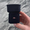 Vintage 18k Yellow Gold Ruby Diamond Bright Flower Ring - Video showing the piece