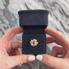 Vintage 18k Yellow Gold 1.01ct Ruby 1.06cttw Diamond Stellar Halo Ring - Video showing the piece