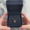Vintage Small 14k Yellow Gold Diamond Interlocking Knot Solitaire Pendant - Video showing the piece