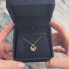 Vintage Small 14k Yellow Gold Ruby Diamond Floral Adorned Slide Pendant - Video showing the piece