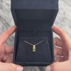 Vintage Small 14k Yellow Gold 1.0ct Peridot Diamond Sculptural Drop Pendant - Video showing the piece