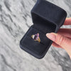 Vintage 10k Yellow Gold 4.9ct Amethyst Wavy Split Shank Ring - Video showing the piece