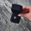 Vintage Platinum 1.488cttw Old Mine Cut Diamond Blue Sapphire Halo Ring - Video showing the piece