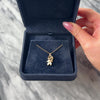 Vintage 14k Yellow Gold Opal Diamond Artistic Swoop Marquise Trio Slide Pendant - Video showing the piece