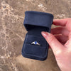 Vintage 14k White Gold .85ct Blue Sapphire White Diamond Elegant Accent Shoulder Ring - Video showing the piece