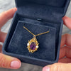 Antique Victorian 10k Yellow Gold Purple Glass Pearl Whimsical Dragon Pendant