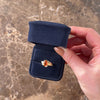 Vintage 14k Yellow Gold .82ct Fire Opal Vibrant Brushed Shoulder Ring - Video showing the piece
