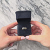 Vintage 14k Yellow Gold 1.45cttw Blue Sapphire Diamond Bright Haloed Line Ring - Video showing the piece
