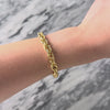 Vintage Italian 14k Yellow Gold Dual-Texture Double Link Bracelet - Video showing the piece
