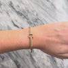 Vintage 14k Yellow Gold Lucky Horseshoe Clasp Bangle Bracelet - Video showing the piece