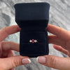 Antique 14k Yellow Gold & Platinum .51ct Synthetic Ruby Natural Old European Cut Diamond Natural Diamond Striking Sparkling Trio Ring - Video showing the piece