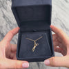 Vintage Lightweight 14k Yellow Gold Diamond Delightful Sparkling Scissors Charm / Pendant - Video showing the piece