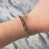Vintage 14k Gold Amethyst Peridot Colorful Line Bracelet - Video showing the piece