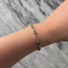 Vintage 14k Yellow Gold 2.28cttw Blue Sapphire Diamond Looping Trio Link Bracelet - Video showing the piece