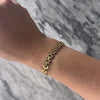 Vintage 14k Yellow Gold Dual-Texture Rectangular Link Bracelet - Video showing the piece