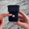 Vintage Italian 18k Rose Gold Diamond Blue Quartz Whimsical Moving Bauble Ring 6.50