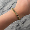 Vintage 14k Yellow Gold .91cttw Diamond .88cttw Blue Sapphire Classic Swoop Detail Alternating Bracelet - Video showing the piece