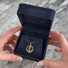 Vintage 14k Yellow Gold Rope Wrapped Anchor Pendant - Video showing the piece