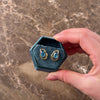 Vintage 14k Yellow Gold 2.82cttw Blue Topaz Diamond Swooping Accented Oval Stud Earrings - Video showing the piece