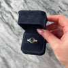 Vintage 14k Yellow Gold 4.15ct London Blue Topaz Diamond Bold Round Bezel Bar Ring - Video showing the piece