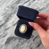 Vintage 14k Yellow Gold 7.11ct Opal 1.07cttw Diamond Oversized Extravagant Halo Cocktail Ring - Video showing the piece