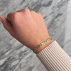 Vintage 14k Yellow Gold Brushed Hexagon Link Bracelet  - Video showing the piece