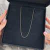 Vintage Italian 14k White Gold 1.1mm Sleek Cable Chain - Video showing the piece