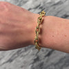Vintage 18k Yellow Gold Dual-Texture Looping Link Bracelet - Video showing the piece