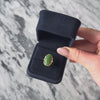 Vintage 10k Yellow Gold 5.2ct Jade Leafy Green Oval Ring - Video showing the piece