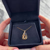 Vintage 14k Yellow Gold .5ct Blue Sapphire Diamond Fabulous Textured S Swirl Pendant - Video showing the piece