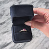 Vintage 14k Yellow Gold Pink Sapphire Diamond Lovely Halo Ring - Video showing the piece