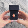 Vintage 14k Yellow Gold Diamond Coral Bright Swirling Cabochon Ring - Video showing the piece
