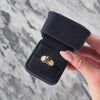 Vintage 14k Yellow Gold Blue Sapphire Glittering Banded Knot Ring - Video showing the piece