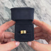 Vintage Italian 18k Yellow Gold Wide Ribbed Band Ring - Video showing the piece