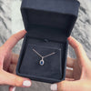 Vintage Small 14k White Gold 1.03ct Sapphire Diamond Dazzling Oval Halo Pendant - Video showing the piece