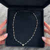 Vintage 14k White Gold .58cttw Diamond Dazzling Round Station Necklace 18