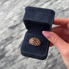 Vintage 14k Yellow Gold 3.09cttw Garnet Bold Domed Quilt Ring - Video showing the piece