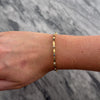 Vintage 14k Yellow Gold .7cttw Blue Sapphire Diamond Elegant Alternating Bracelet - Video showing the piece
