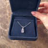 Vintage 14k White Gold 2.9ct Kunzite Diamond Sparkling Sweet Duo Pendant - Video showing the piece