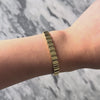 Vintage Italian 14k Yellow Gold Thick Single Link Bracelet - Video showing the piece