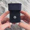 Vintage 14k Yellow Gold .92ct Blue Sapphire .68cttw Diamond Spectacular Sparkling Halo Ring - Video showing the piece