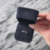 Vintage 14k White Gold Blue Sapphire Diamond Alternating Band Ring - Video showing the piece