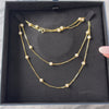 Vintage 14k Yellow Gold Pearl Station Necklace - Video showing the piece
