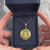 Antique French Large 18k & 14k Yellow Gold Old Mine Diamond Ornate Enamel Locket