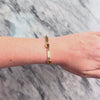 Vintage 14k Yellow Gold 6.47cttw Citrine Wonderful Textured Bar Link Bracelet - Video showing the piece