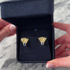 Vintage 18k Yellow Gold 1.4cttw Blue Sapphire Chic Fanning Statement Earrings - Video showing the piece